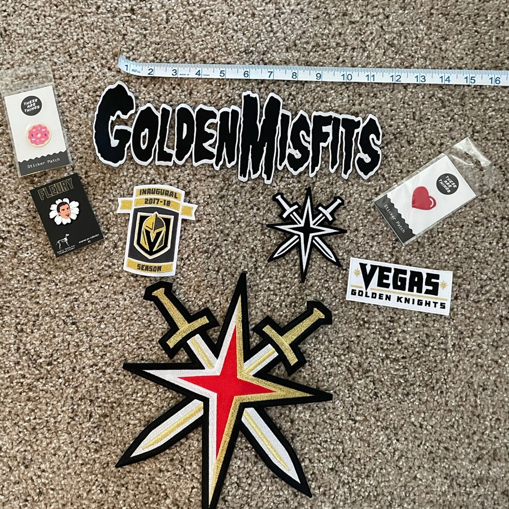 brand new never used Vegas Golden Knights patches